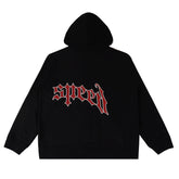 Godspeed Simple Letters Zip Hoodies